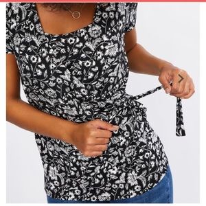 Motherhood Side Tie Nursing Top